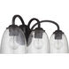 Neighborhood Serene 3 Light 23 inch Espresso Vanity Light Wall Light in Clear Seeded, Neighborhood Collection