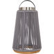 Sea Scape 22 inch 3.00 watt Stainless Steel Outdoor Rechargeable Table Lamp, Solar