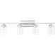 Clark 4 Light 35 inch Chrome Vanity Light Wall Light
