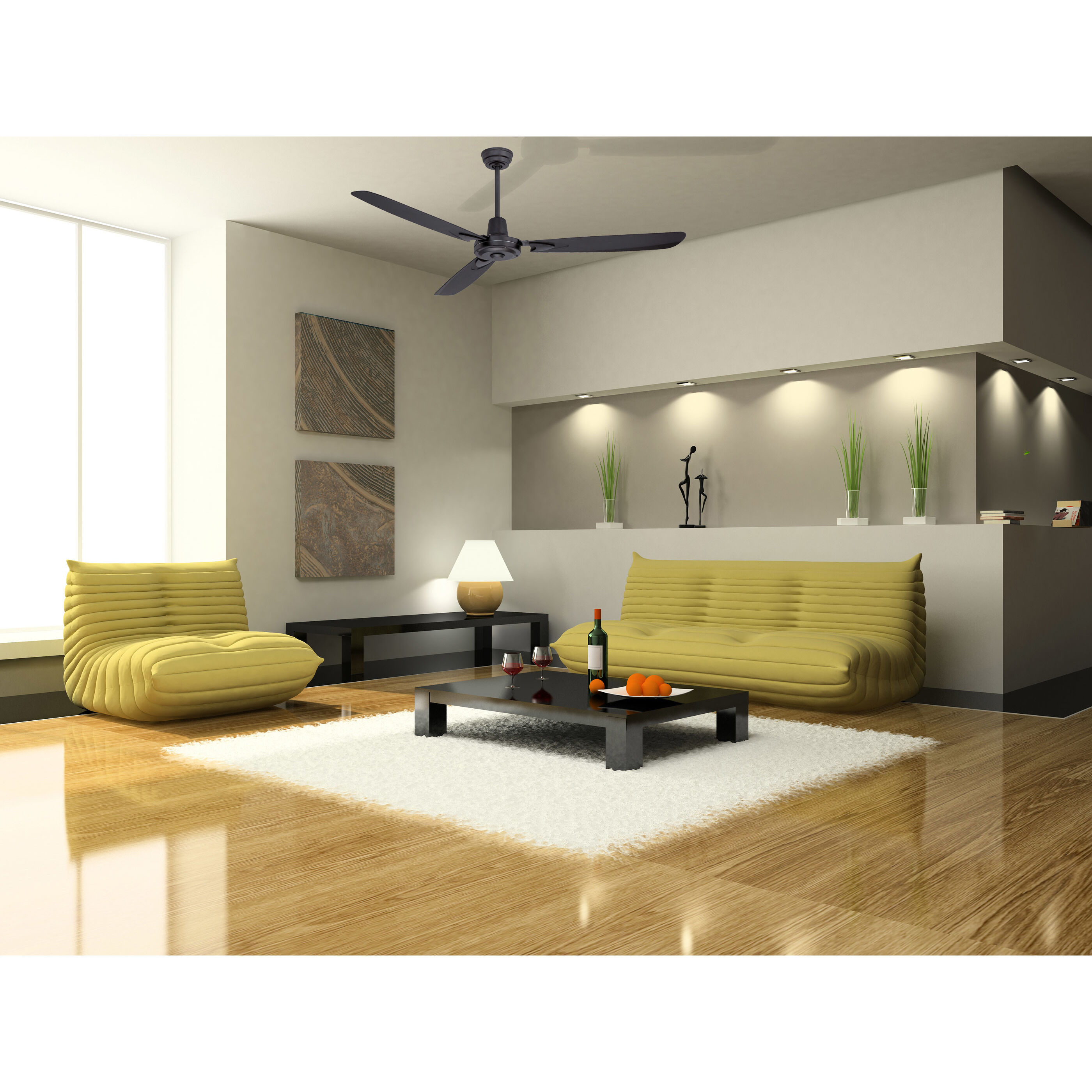 Velocity 58 inch Flat Black Ceiling Fan