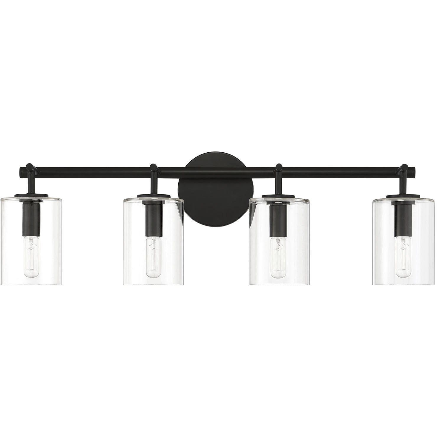 Hailie 4 Light 28 inch Flat Black Vanity Light Wall Light