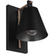 Blake 1 Light 6.3 inch Flat Black/Satin Brass Wall Sconce Wall Light
