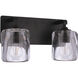 Andie 2 Light 14 inch Flat Black Vanity Light Wall Light