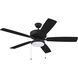 Pro Plus 119 52 inch Espresso with Espresso/Walnut Blades Contractor Ceiling Fan, Pan