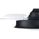 Union 42 inch Flat Black with Clear Acrylic Blades Fan, Hidden Blades