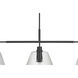 Pleated 3 Light 14 inch Flat Black Island Light Ceiling Light
