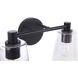 Emilio 2 Light 15 inch Flat Black Vanity Light Wall Light