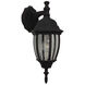 Bent Glass 1 Light 16 inch Textured Black Outdoor Wall Mount in Textured Matte Black, Small