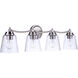 Tyler 4 Light 31 inch Brushed Polished Nickel Vanity Light Wall Light