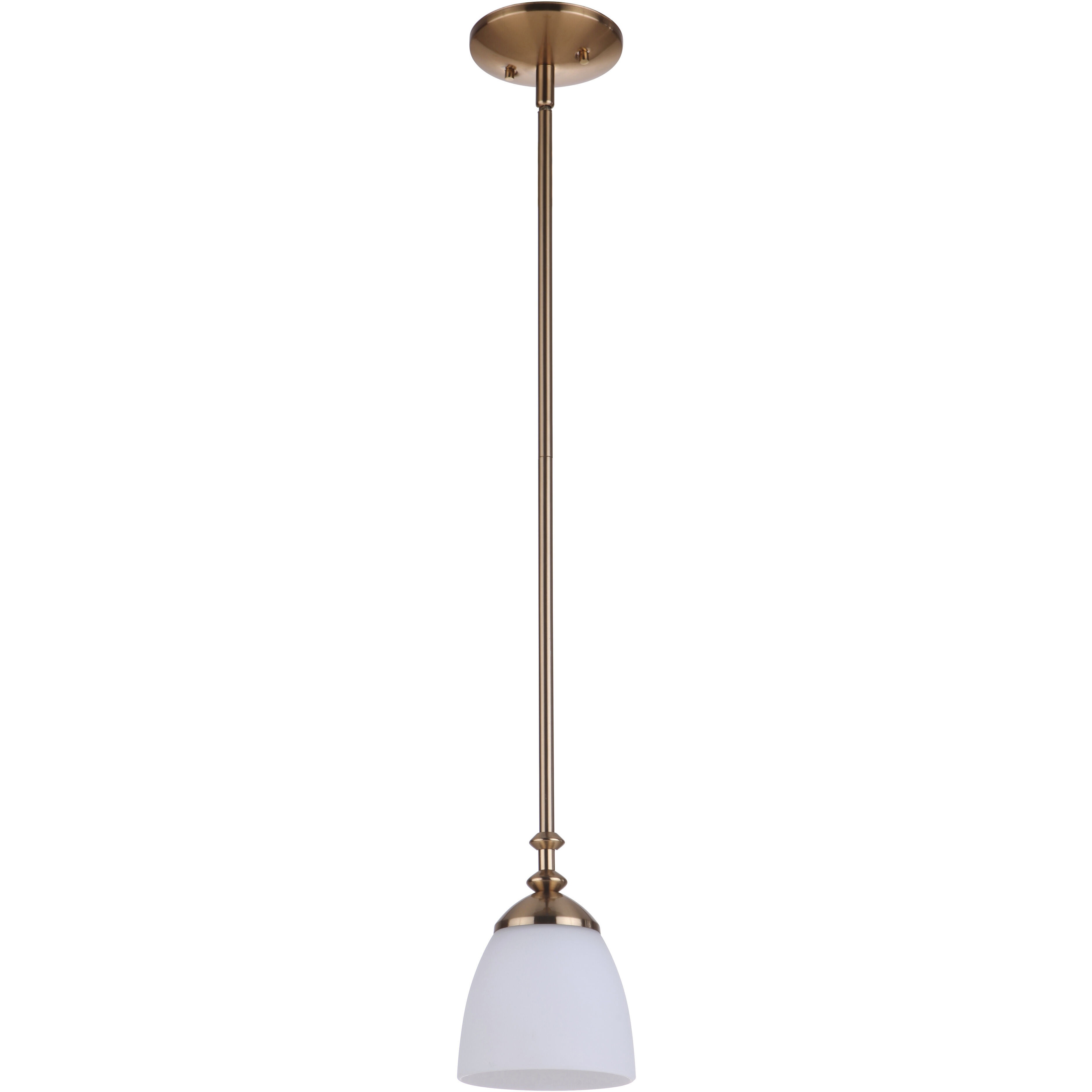 Marlowe 1 Light 5.88 inch Satin Brass Mini Pendant Ceiling Light