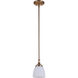 Marlowe 1 Light 5.88 inch Satin Brass Mini Pendant Ceiling Light