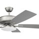 Pro Plus 112 52 inch Brushed Satin Nickel with Brushed Nickel/Greywood Blades Contractor Ceiling Fan, Slim
