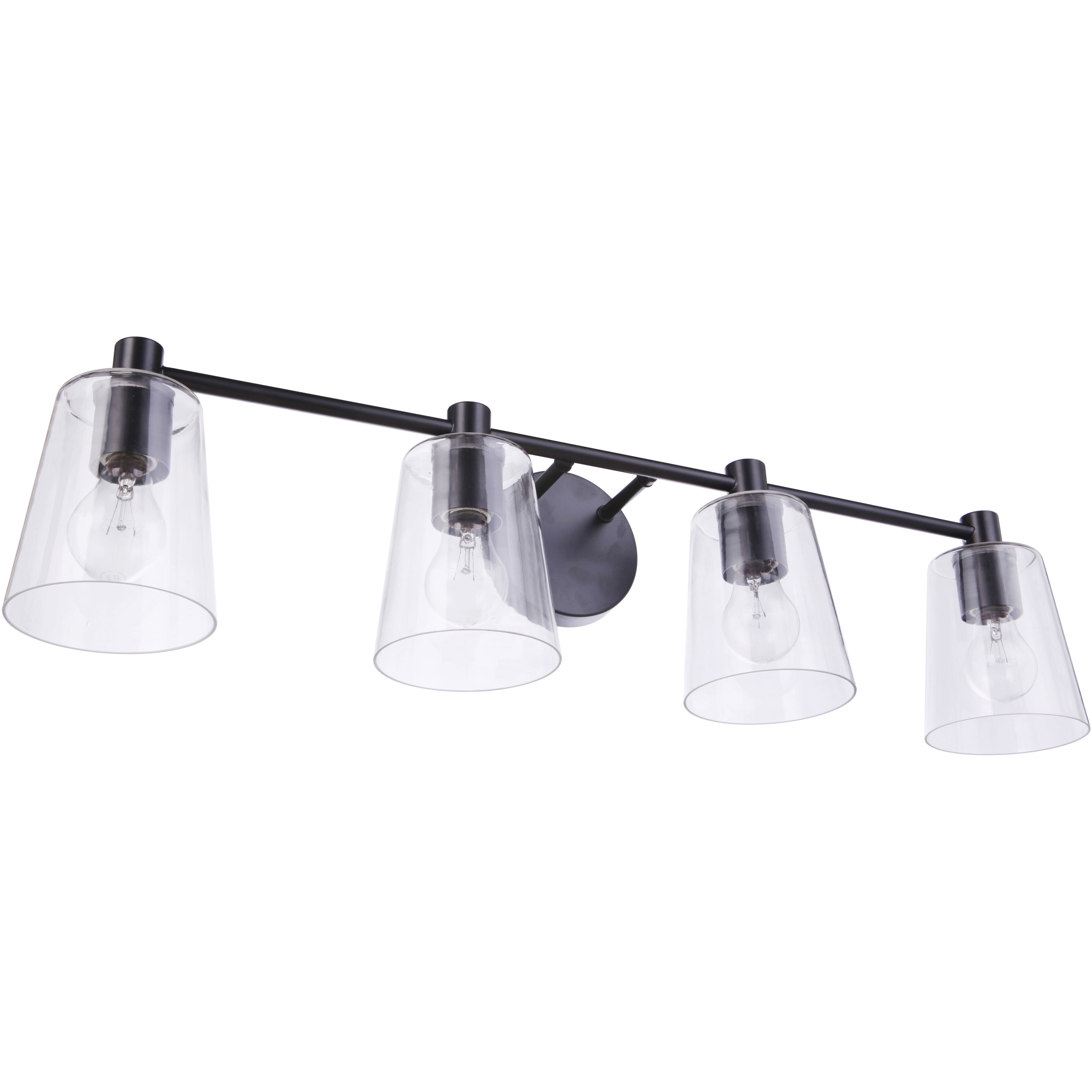 Emilio 4 Light 33 inch Flat Black Vanity Light Wall Light