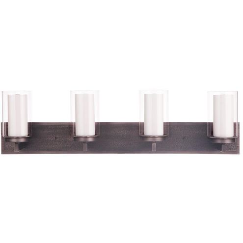 Texture 4 Light 33 inch Natural Iron and Vintage Iron Vanity Light Wall Light