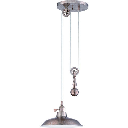 Jeremiah 1 Light 11.75 inch Tarnished Silver Pulley Pendant Ceiling Light