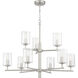 Hailie 9 Light 32 inch Satin Nickel Chandelier Ceiling Light
