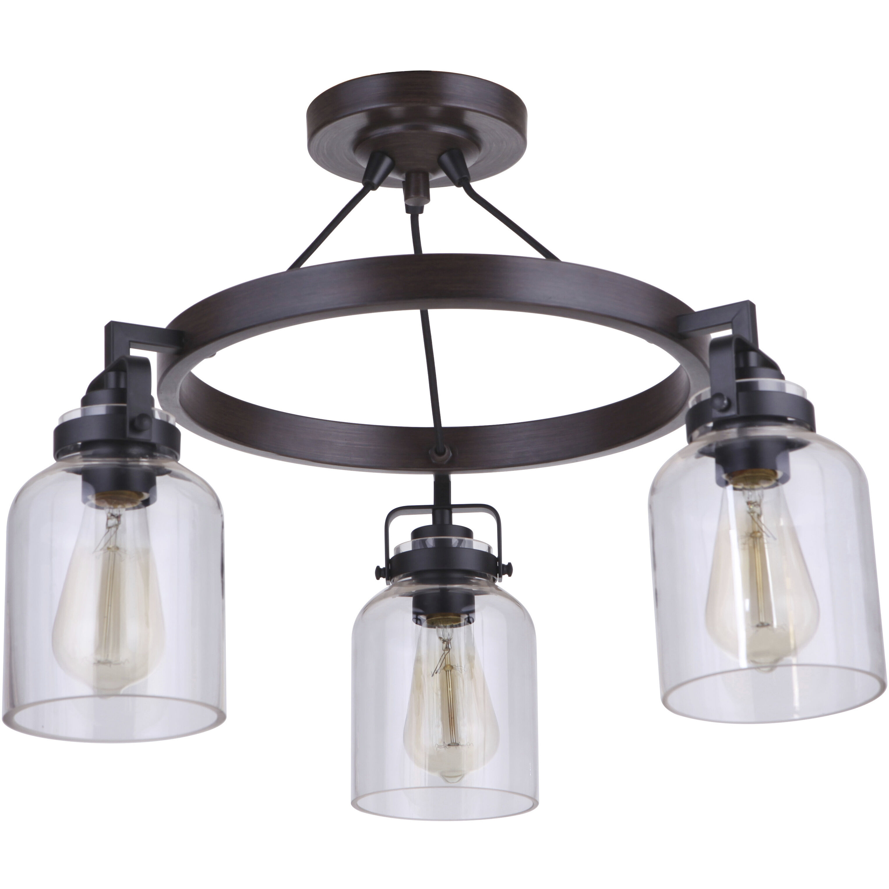 Foxwood 3 Light 21.75 inch Semi-Flush Mount