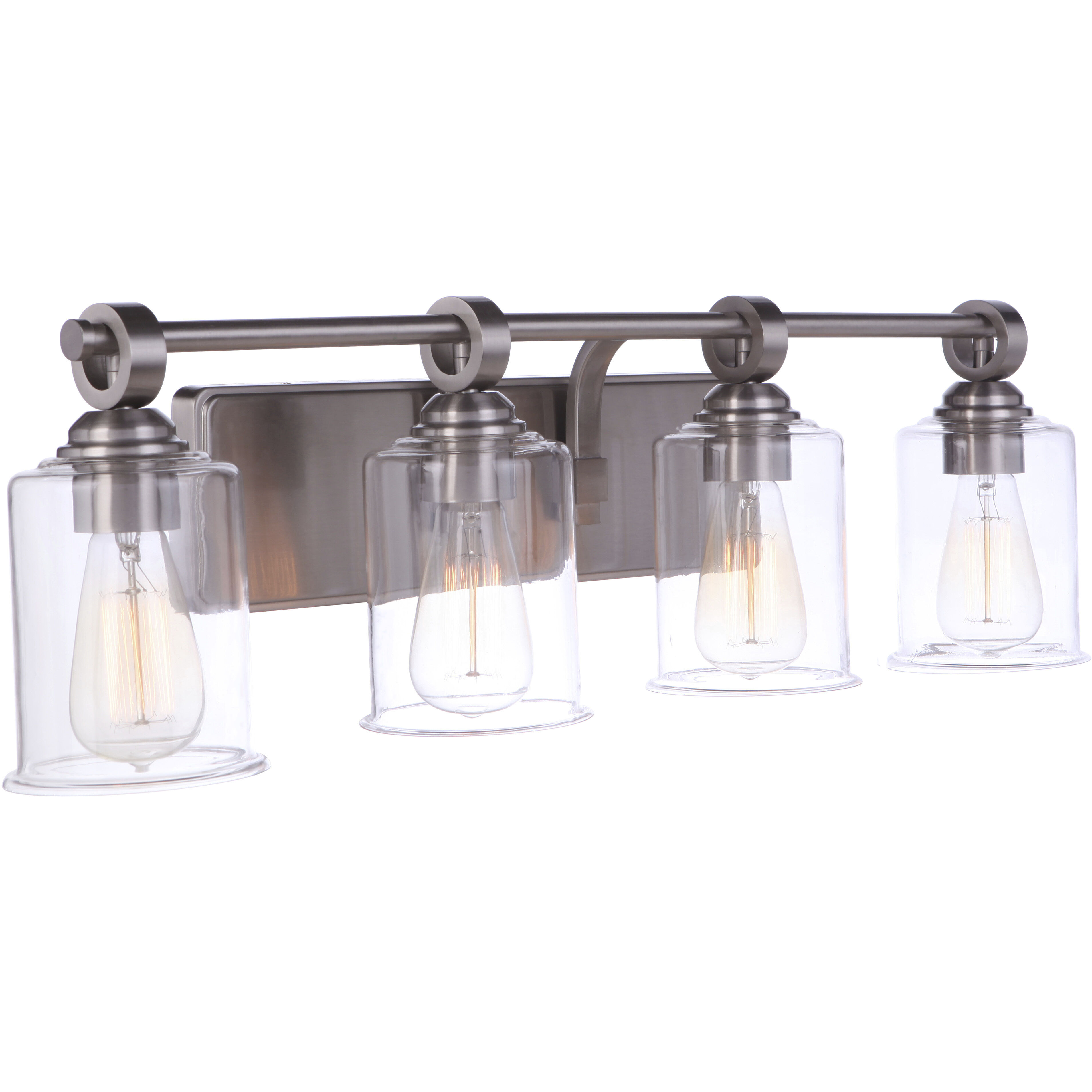 Romero 4 Light 30 inch Brushed Polished Nickel Vanity Light Wall Light