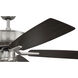 Pro Plus 114 52 inch Brushed Polished Nickel with Driftwood/Grey Walnut Blades Contractor Ceiling Fan