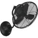 Bellows I 14 inch Flat Black Indoor/Outdoor Fan, Hardwired