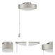 Universal 1 Light Painted Nickel Fan Light Kit