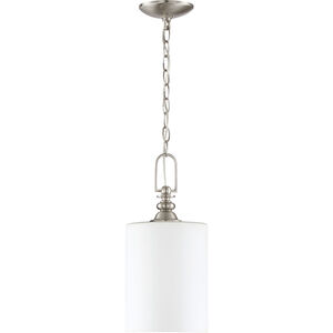 Neighborhood Dardyn 1 Light 7.5 inch Brushed Polished Nickel Mini Pendant Ceiling Light in White Frosted Glass
