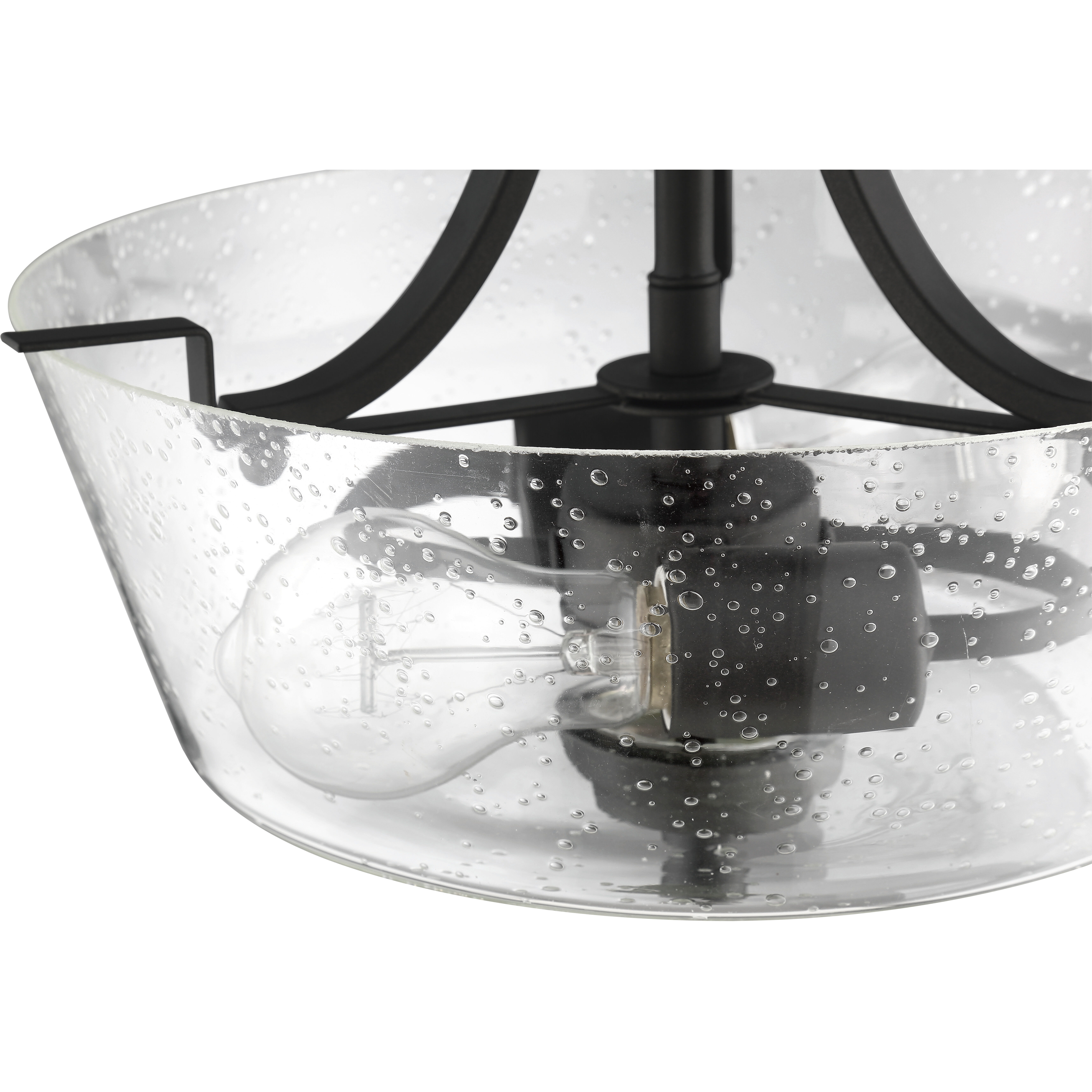 Neighborhood Grace 2 Light 13 inch Espresso Convertible Semi Flush Ceiling Light in Clear Seeded, Neighborhood Collection