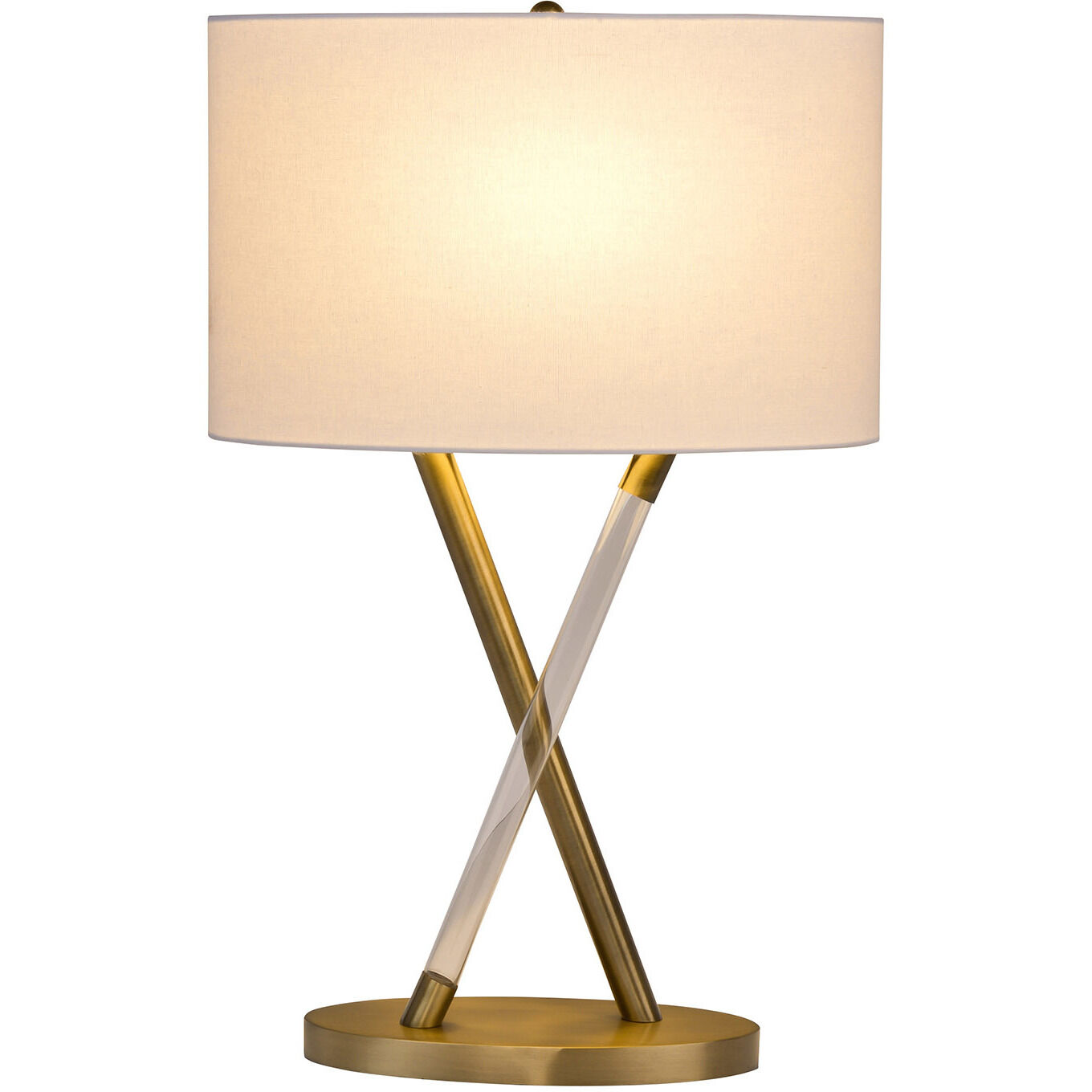 Bejamin 25 inch 60 watt Satin Brass Table Lamp Portable Light