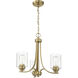 Bolden 3 Light 18 inch Satin Brass Chandelier Ceiling Light in Clear Seeded