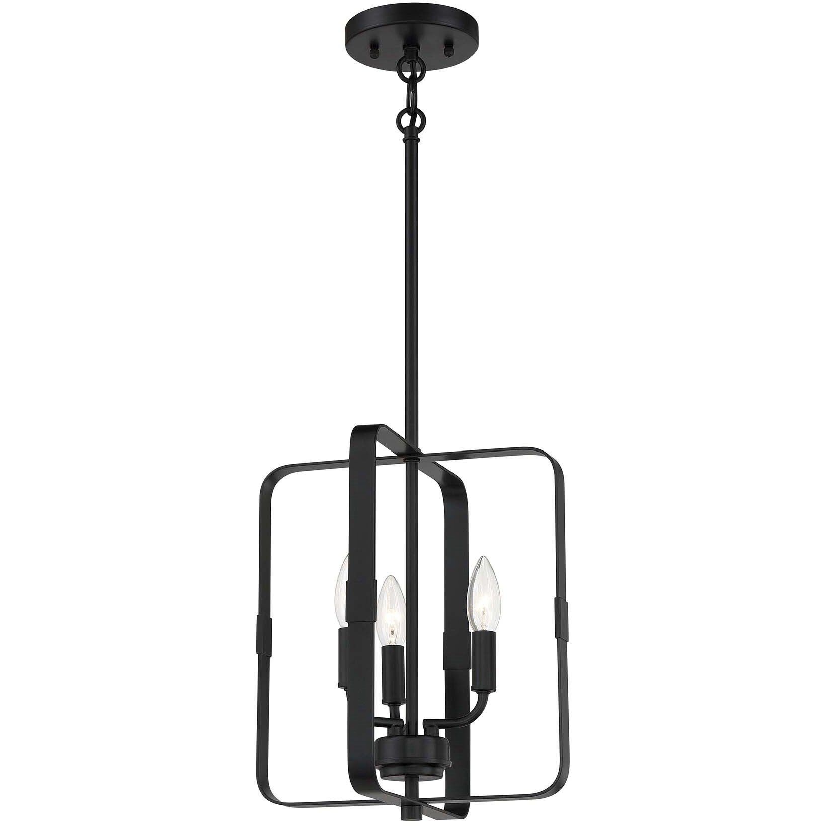 Stowe 3 Light 12 inch Flat Black Foyer Light Ceiling Light