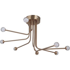 Solis LED 33 inch Satin Brass Flushmount Ceiling Light