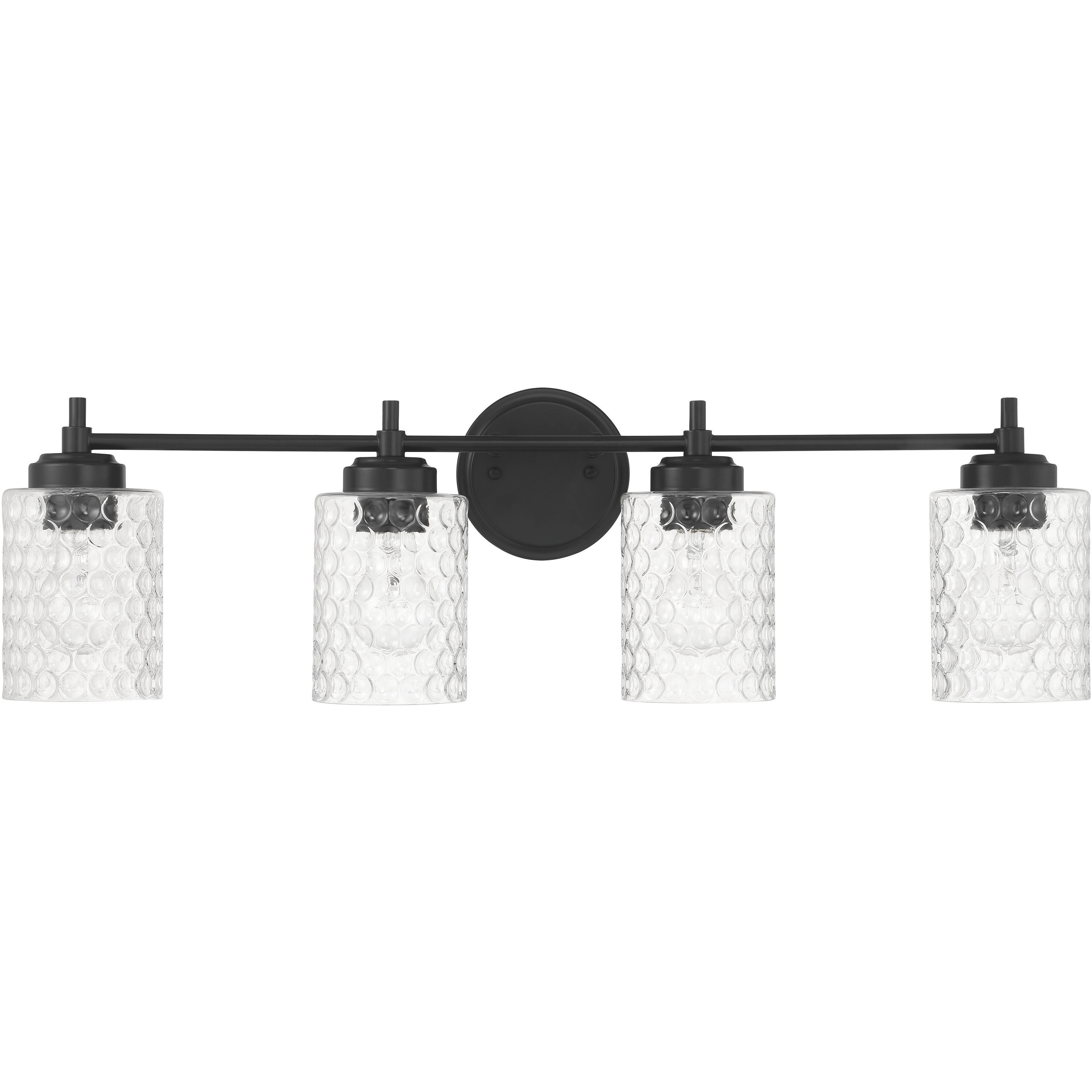 Claire 4 Light 29.63 inch Flat Black Vanity Light Wall Light