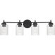 Claire 4 Light 29.63 inch Flat Black Vanity Light Wall Light