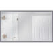 Framed 60 X 36 inch Flat Black LED Mirror, Back Lit
