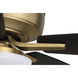 Pro Plus 112 52 inch Satin Brass with Black Walnut/Flat Black Blades Contractor Ceiling Fan, Slim