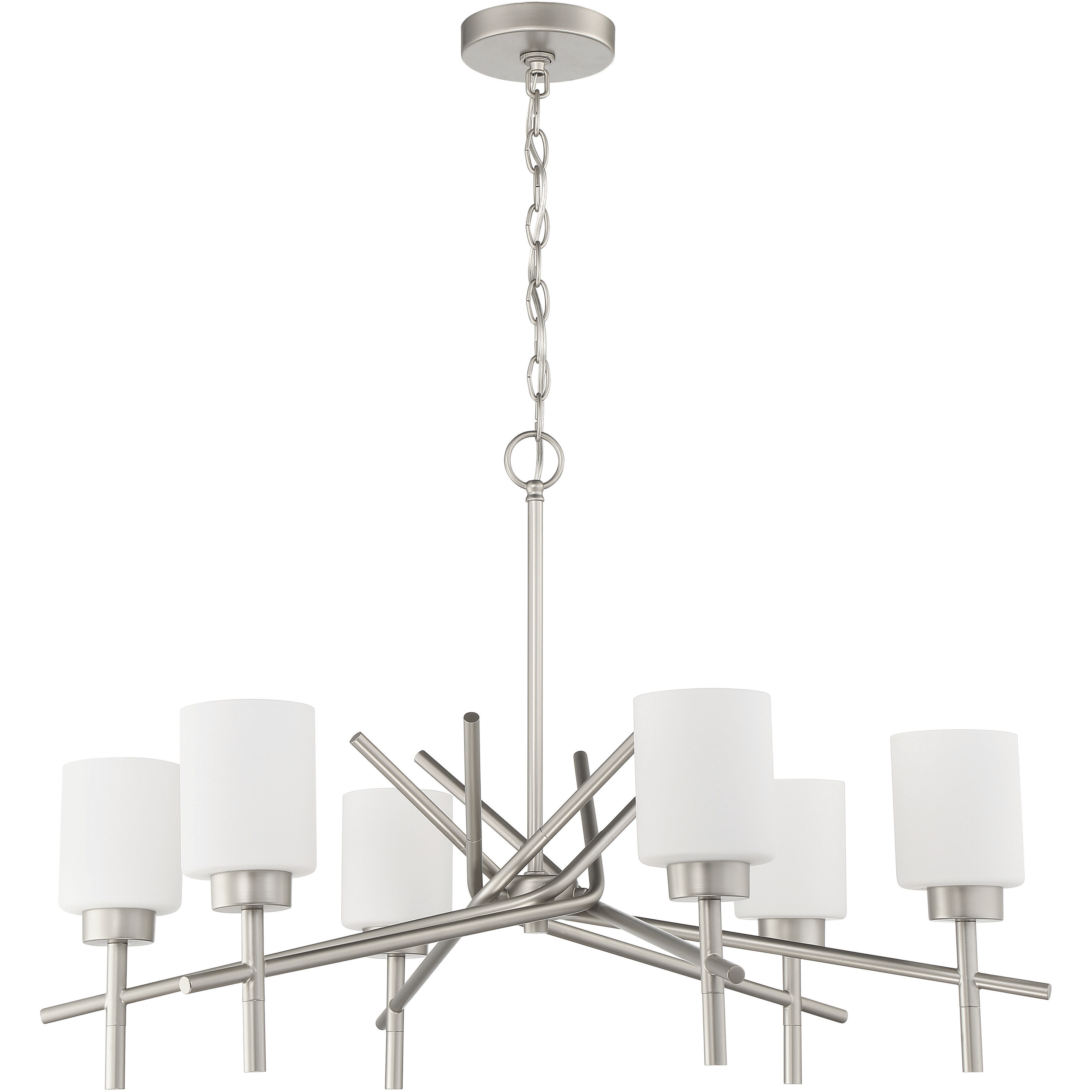 Cadence 6 Light 31.75 inch Satin Nickel Chandelier Ceiling Light