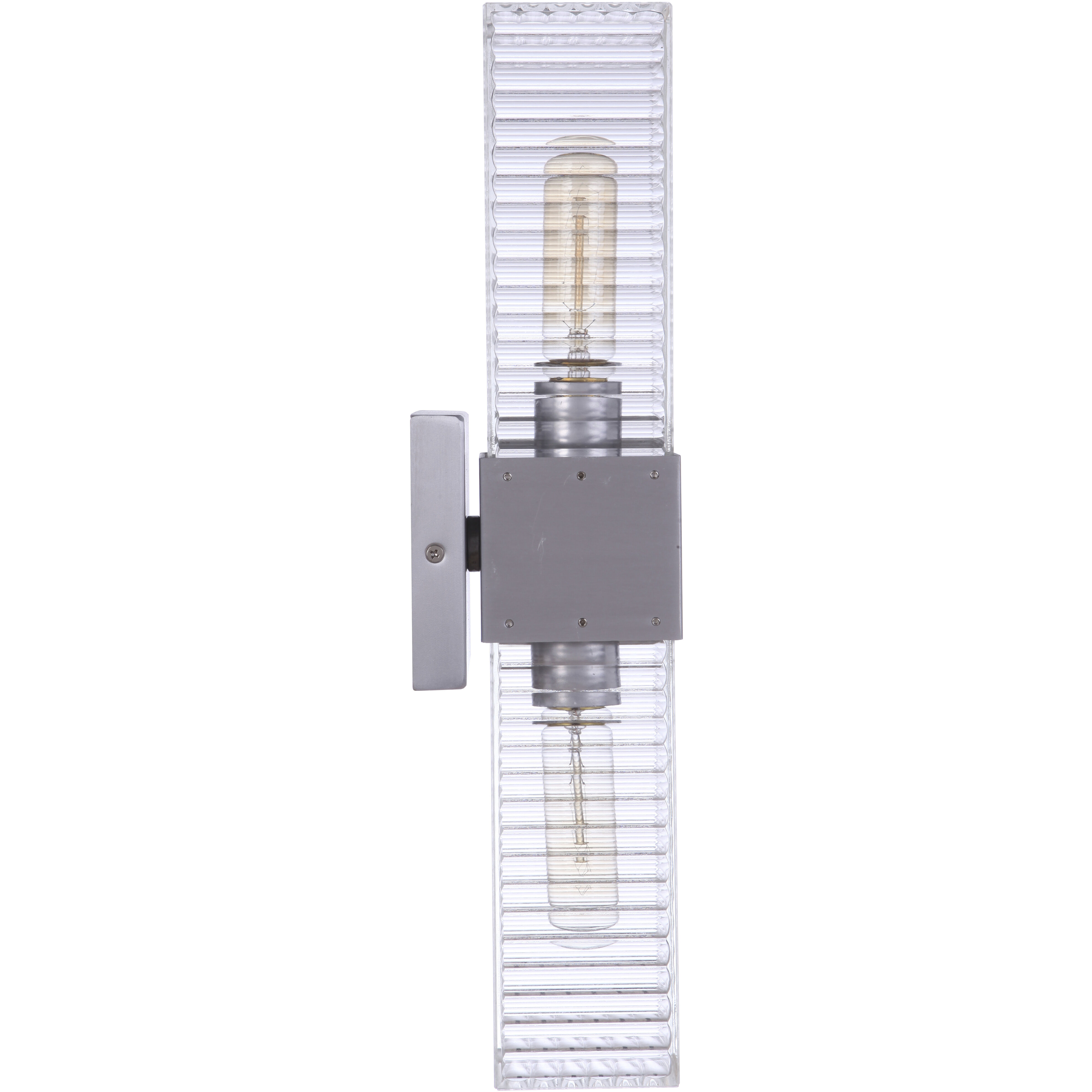 Ridge 2 Light 18 inch Satin Aluminum Outdoor Wall Sconce