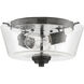 Neighborhood Grace 2 Light 13 inch Espresso Flushmount Ceiling Light in Clear Seeded, Neighborhood Collection
