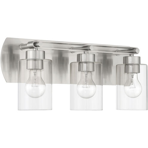 Hendrix 3 Light 20.5 inch Brushed Polished Nickel Vanity Light Wall Light
