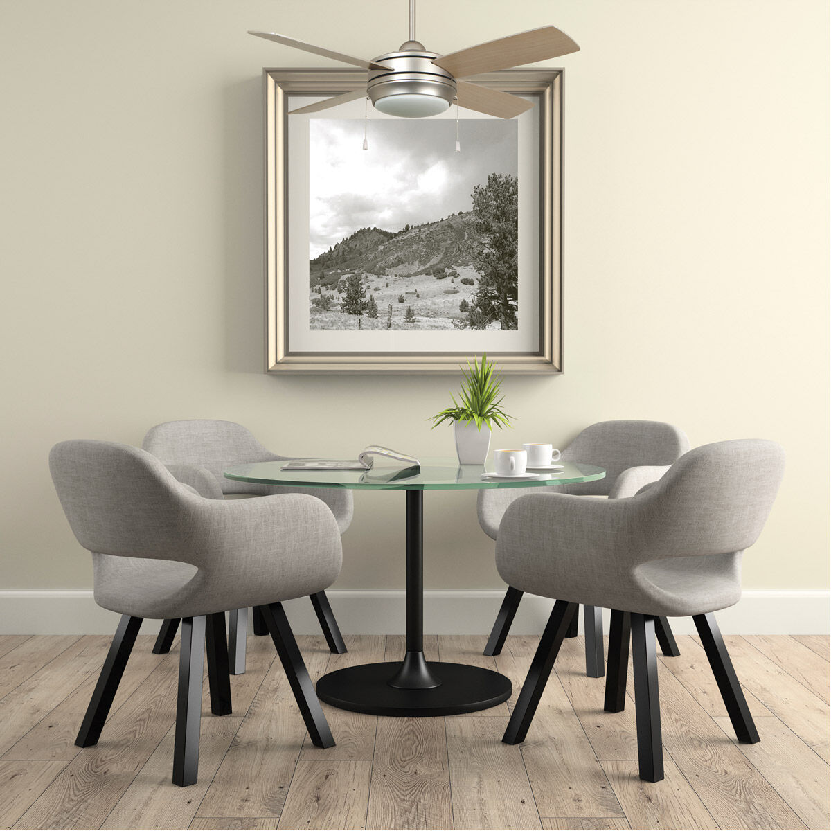 Laval 44 inch Matte White Ceiling Fan