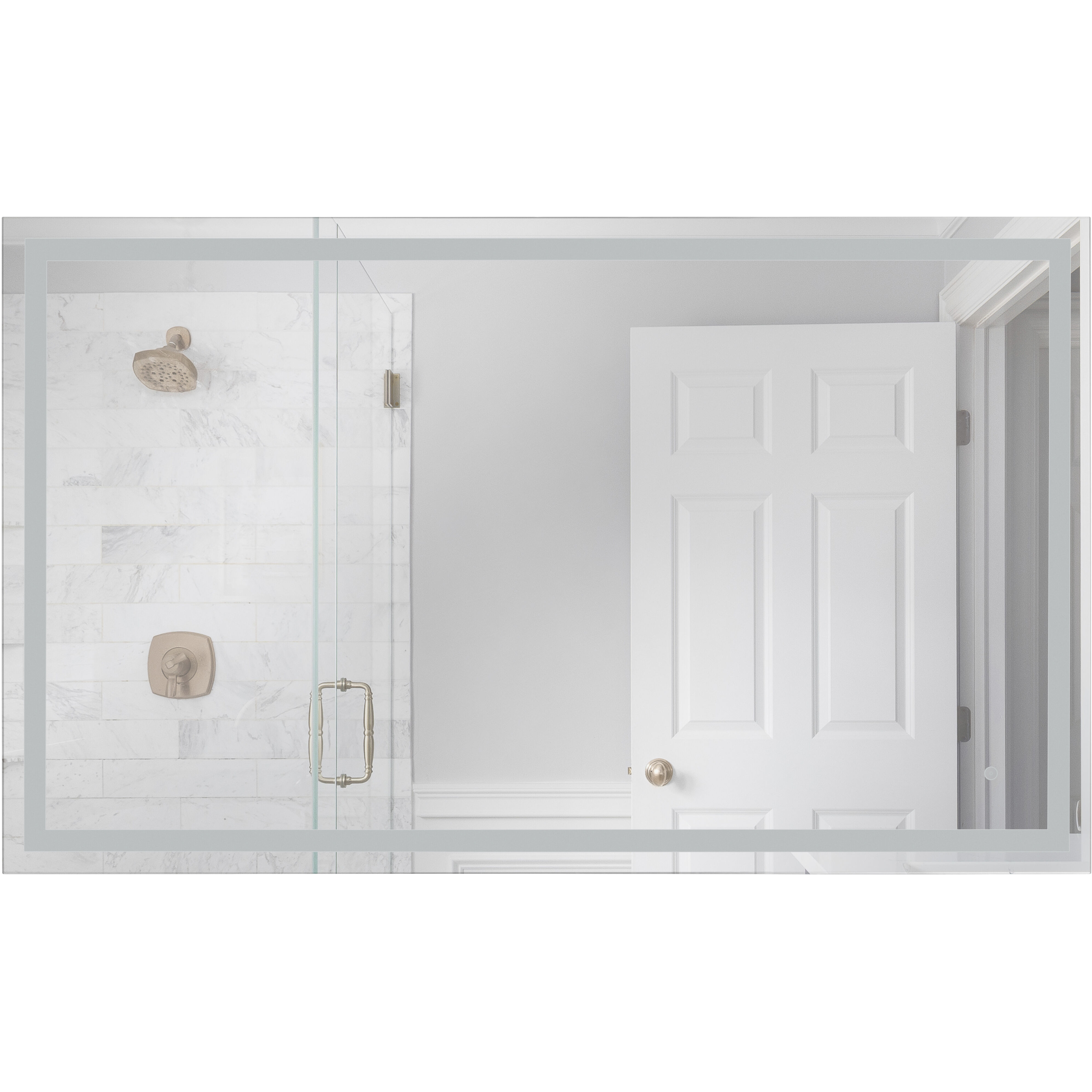 Pam 60 X 36 inch White Illuminated Mirror