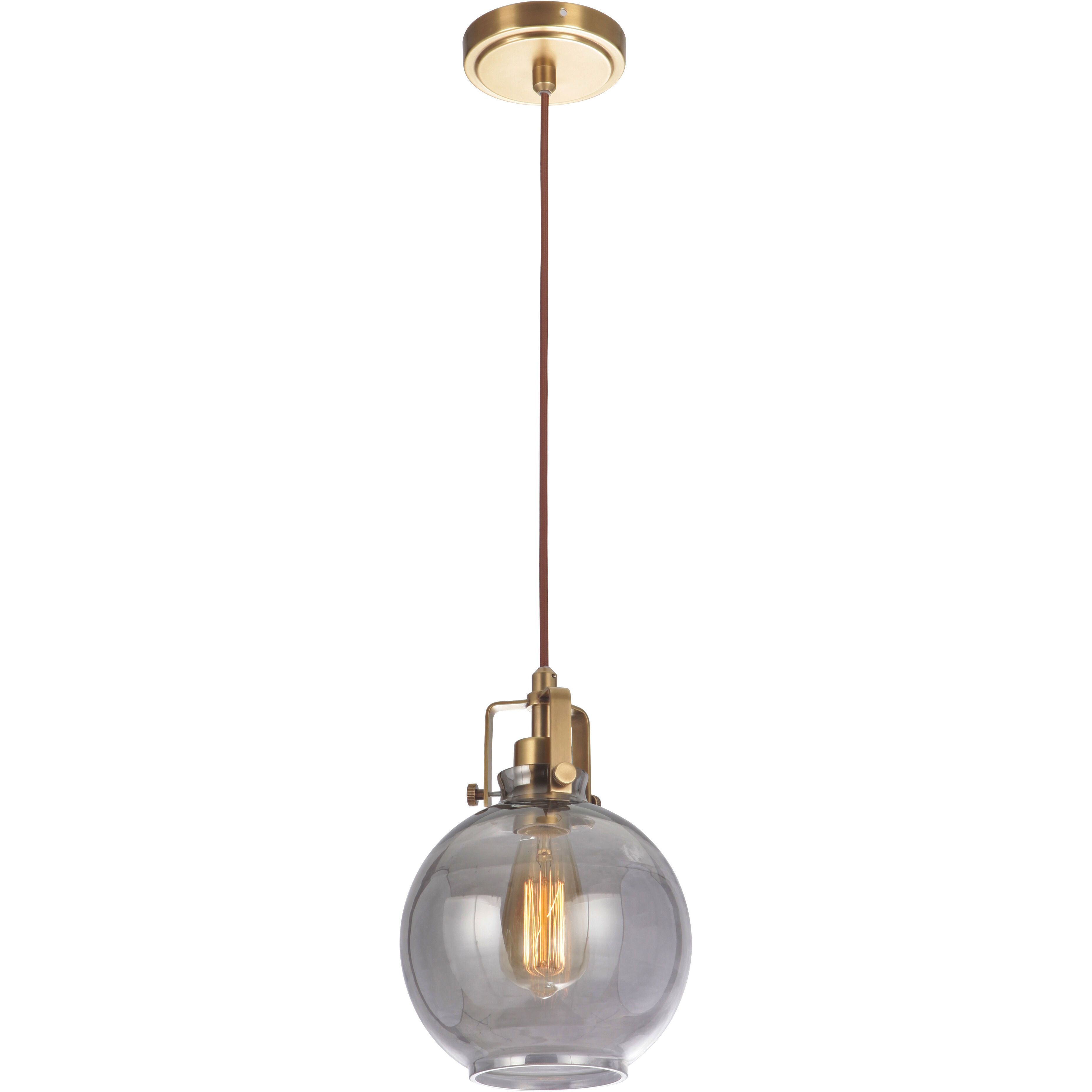 Gallery State House 1 Light 7.75 inch Vintage Brass Mini Pendant Ceiling Light