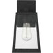 Dunn 1 Light 12 inch Textured Matte Black Outdoor Wall Mount, Medium