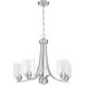 Neighborhood Bolden 5 Light 24 inch Brushed Polished Nickel Chandelier Ceiling Light in Clear Seeded, Neighborhood Collection