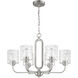 Collins 6 Light 26 inch Brushed Polished Nickel Chandelier Ceiling Light