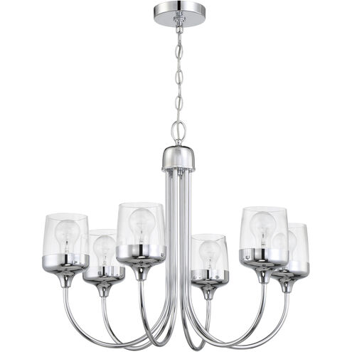 Wrenn 6 Light 26 inch Chrome Chandelier Ceiling Light