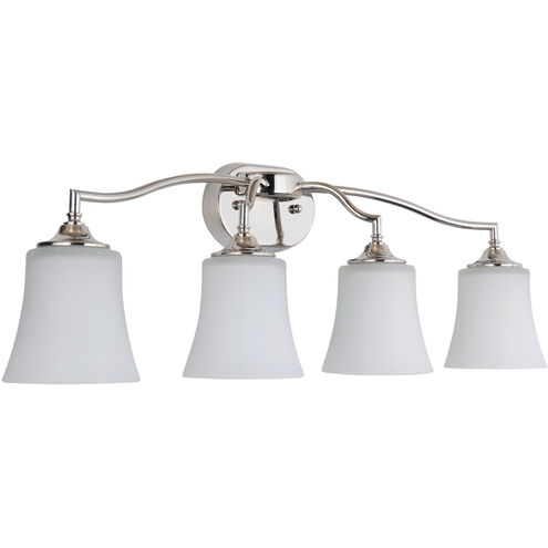 Helena 4 Light 30.25 inch Polished Nickel Vanity Light Wall Light, Jeremiah