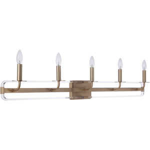 Graclyn 5 Light 45 inch Satin Brass Vanity Light Wall Light