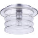 Canon 1 Light 11.38 inch Satin Aluminum Outdoor Flushmount