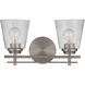 Neighborhood Drake 2 Light 16 inch Brushed Polished Nickel Vanity Light Wall Light, Neighborhood Collection